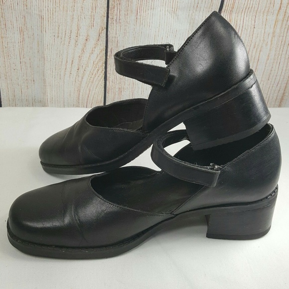 Walking Co Black Leather Mary Janes Made in Italy - Picture 5 of 8